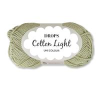 Frida's Wollhaus Drops 50 g Cotton Light Baumwollmischgarn Stricken Häkeln Wolle Garn 33 Farben (43 | Hell Salbei)