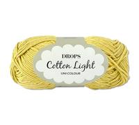 Frida's Wollhaus Drops 50 g Cotton Light Baumwollmischgarn Stricken Häkeln Wolle Garn 33 Farben (55 | Zitrone)