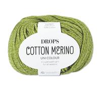 Frida's Wollhaus Drops 50 g Cotton Merino superwash Schurwolle Baumwolle Öko-Tex Wolle Garn Stricken Häkeln (10 | Pistazie)
