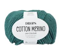 Frida's Wollhaus Drops 50 g Cotton Merino superwash Schurwolle Baumwolle Öko-Tex Wolle Garn Stricken Häkeln (26 | Sturmblau)