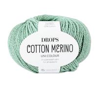 Frida's Wollhaus Drops 50 g Cotton Merino superwash Schurwolle Baumwolle Öko-Tex Wolle Garn Stricken Häkeln (29 | Seegrün)