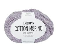 Frida's Wollhaus Drops 50 g Cotton Merino superwash Schurwolle Baumwolle Öko-Tex Wolle Garn Stricken Häkeln (31 | Zarte Orchidee)