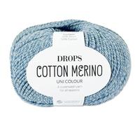 Frida's Wollhaus Drops 50 g Cotton Merino superwash Schurwolle Baumwolle Öko-Tex Wolle Garn Stricken Häkeln (30 | Meerglas)