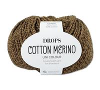 Frida's Wollhaus Drops 50 g Cotton Merino superwash Schurwolle Baumwolle Öko-Tex Wolle Garn Stricken Häkeln (39 | Pecan Pie)