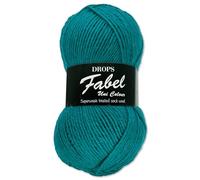 Frida's Wollhaus Drops 50 g Fabel Sockenwolle Schurwolle superwash Garn Stricken Häkeln 45 Farben (105 | Türkis)