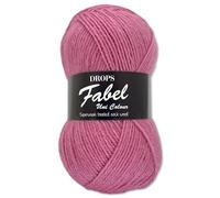 Frida's Wollhaus Drops 50 g Fabel Sockenwolle Schurwolle superwash Garn Stricken Häkeln 45 Farben (102 | Rosa)