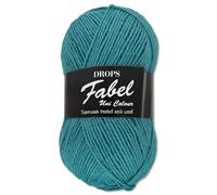 Frida's Wollhaus Drops 50 g Fabel Sockenwolle Schurwolle superwash Garn Stricken Häkeln 45 Farben (103 | Graublau)