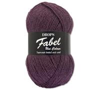 Frida's Wollhaus Drops 50 g Fabel Sockenwolle Schurwolle superwash Garn Stricken Häkeln 45 Farben (113 | Rubinrot 104 | Lila)
