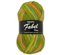 Frida's Wollhaus Drops 50 g Fabel Sockenwolle Schurwolle superwash Garn Stricken Häkeln 45 Farben (151 | Guacamole)