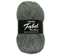 Frida's Wollhaus Drops 50 g Fabel Sockenwolle Schurwolle superwash Garn Stricken Häkeln 45 Farben (200 | Grau)