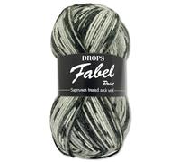 Frida's Wollhaus Drops 50 g Fabel Sockenwolle Schurwolle superwash Garn Stricken Häkeln 45 Farben (905 | Salz und Pfeffer)