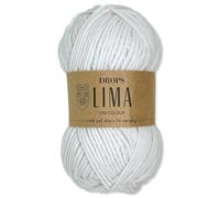 Frida's Wollhaus Drops 50 g Lima Uni Stricken Häkeln Schurwolle Alpaka Filzen 21 Farben (Uni 1101 | Weiß)