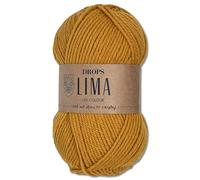 Frida's Wollhaus Drops 50 g Lima Uni Stricken Häkeln Schurwolle Alpaka Filzen 21 Farben (Uni 2923 | Ocker)