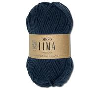Frida's Wollhaus Drops 50 g Lima Uni Stricken Häkeln Schurwolle Alpaka Filzen 21 Farben (Uni 4305 | Indigo)