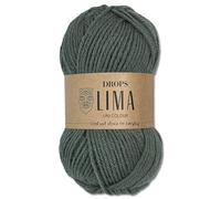Frida's Wollhaus Drops 50 g Lima Uni Stricken Häkeln Schurwolle Alpaka Filzen 21 Farben (Uni 7810 | Khaki)
