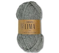 Frida's Wollhaus Drops 50 g Lima Uni und Mix Wolle Garn Stricken Häkeln Schurwolle Alpaka Filzen 36 Farben (Mix 9015 | Grau)