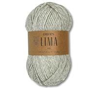 Frida's Wollhaus Drops 50 g Lima Uni und Mix Wolle Garn Stricken Häkeln Schurwolle Alpaka Filzen 36 Farben (Mix 9020 | Perlgrau)