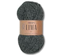 Frida's Wollhaus Drops 50 g Lima Uni und Mix Wolle Garn Stricken Häkeln Schurwolle Alpaka Filzen 36 Farben (Mix 0519 | Dunkelgrau)