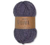 Frida's Wollhaus Drops 50 g Lima Uni und Mix Wolle Garn Stricken Häkeln Schurwolle Alpaka Filzen 36 Farben (Mix 4434 | Lila)