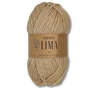 Frida's Wollhaus Drops 50 g Lima Uni und Mix Wolle Garn Stricken Häkeln Schurwolle Alpaka Filzen 36 Farben (Mix 0206 | Weizen)