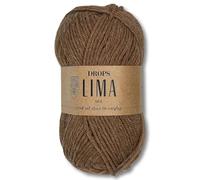 Frida's Wollhaus Drops 50 g Lima Uni und Mix Wolle Garn Stricken Häkeln Schurwolle Alpaka Filzen 36 Farben (Mix 9024 | Mandel)