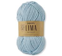 Frida's Wollhaus Drops 50 g Lima Uni und Mix Wolle Garn Stricken Häkeln Schurwolle Alpaka Filzen 36 Farben (Uni 9027 | Hellblau)