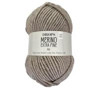 Frida's Wollhaus Drops 50 g Merino Extra Fine Mulesingfrei Waschbar Häkeln Stricken 46 Farben (mix 08 | Graubeige)