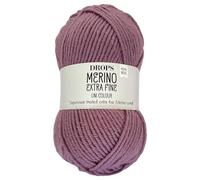 Frida's Wollhaus Drops 50 g Merino Extra Fine Mulesingfrei Waschbar Häkeln Stricken 46 Farben (uni colour 36 | Amethyst)