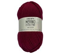 Frida's Wollhaus Drops 50 g Merino Extra Fine Mulesingfrei Waschbar Häkeln Stricken 46 Farben (uni colour 35 | Dunkelerika)