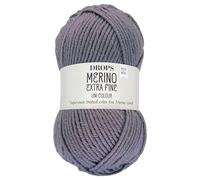 Frida's Wollhaus Drops 50 g Merino Extra Fine Mulesingfrei Waschbar Häkeln Stricken 46 Farben (uni colour 22 | Helllila)