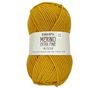 Frida's Wollhaus Drops 50 g Merino Extra Fine Mulesingfrei Waschbar Häkeln Stricken 46 Farben (uni colour 30 | Senf)