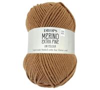 Frida's Wollhaus Drops 50 g Merino Extra Fine Mulesingfrei Waschbar Häkeln Stricken 46 Farben (uni colour 51 | Café Latte)