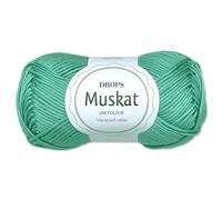 Frida's Wollhaus Drops 50 g Muskat Baumwolle Stricken Häkeln Wolle Garn mercerisiert 45 Farben (03 | Mintgrün)