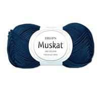 Frida's Wollhaus Drops 50 g Muskat Baumwolle Stricken Häkeln Wolle Garn mercerisiert 45 Farben (13 | Marine)