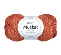 Frida's Wollhaus Drops 50 g Muskat Baumwolle Stricken Häkeln Wolle Garn mercerisiert 45 Farben (81 | Lehm)