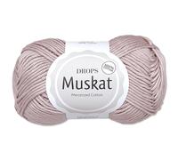 Frida's Wollhaus Drops 50 g Muskat Baumwolle Stricken Häkeln Wolle Garn mercerisiert 45 Farben (82 | Silberorchidee)