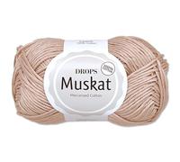 Frida's Wollhaus Drops 50 g Muskat Baumwolle Stricken Häkeln Wolle Garn mercerisiert 45 Farben (86 | Rosa Sand)