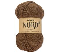 Frida's Wollhaus Drops 50 g Nord Sockenwolle Alpaka Schurwolle flauschig Stricken 23 Farben (uni colour 22 | Kastanie)