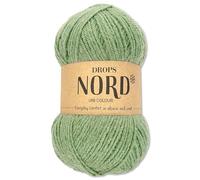 Frida's Wollhaus Drops 50 g Nord Sockenwolle Alpaka Schurwolle flauschig Stricken 23 Farben (Uni colour 24 | Salbeigrün)