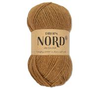 Frida's Wollhaus Drops 50 g Nord Sockenwolle Alpaka Schurwolle flauschig Stricken 23 Farben (uni colour 23 | Karamell)
