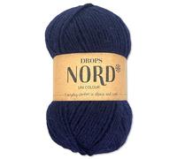 Frida's Wollhaus Drops 50 g Nord Sockenwolle Alpaka Schurwolle flauschig Stricken 23 Farben (uni colour 15 | Marineblau)