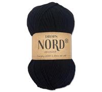 Frida's Wollhaus Drops 50 g Nord Sockenwolle Alpaka Schurwolle flauschig Stricken 23 Farben (uni colour 02 | Schwarz)