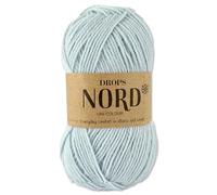 Frida's Wollhaus Drops 50 g Nord Sockenwolle Alpaka Schurwolle flauschig Stricken 28 Farben (uni 26 | Eisblau)