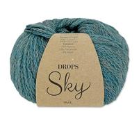 Frida's Wollhaus Drops 50 g Sky Stricken Häkeln Alpaca Schurwolle Alpaka Superweich 31 Farben (06 | Seegrün Mix)