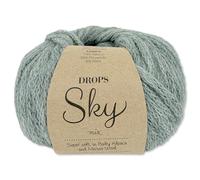 Frida's Wollhaus Drops 50 g Sky Stricken Häkeln Alpaca Schurwolle Alpaka Superweich 31 Farben (07 | Hell Seegrün Mix)