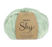 Frida's Wollhaus Drops 50 g Sky Stricken Häkeln Alpaca Schurwolle Alpaka Superweich 31 Farben (30 | Pistazieneis Uni)