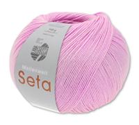 Frida's Wollhaus Lana Grossa 100 g Meilenweit 100 Seta Sockenwolle Merino Seide Garn 31 Farben (03 | Nelkenrose)