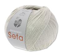 Frida's Wollhaus Lana Grossa 100 g Meilenweit 100 Seta Sockenwolle Merino Seide Garn 31 Farben (04 | Grège)