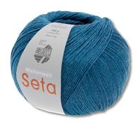 Frida's Wollhaus Lana Grossa 100 g Meilenweit 100 Seta Sockenwolle Merino Seide Garn 31 Farben (08 | Petrolblau)