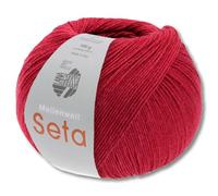 Frida's Wollhaus Lana Grossa 100 g Meilenweit 100 Seta Sockenwolle Merino Seide Garn 31 Farben (11 | Dunkelrot)